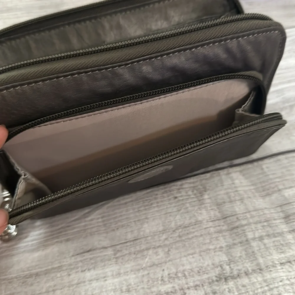Kipling grey metallic  Wallet with front pocket - Picture 4 of 6